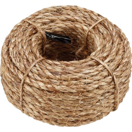 All-Source Rope, 1/4 In. x 50 Ft. Natural Twisted Manila Fiber Packaged Rope 19140III